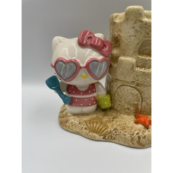 Hello Kitty Sand Castle Planter Blue Sky Clayworks Brush/Pen Holder NEW - Picture 2 of 8
